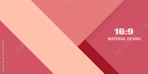 Wide Background Unusual modern material design. Red shades and style. Abstract Vector Illustration.