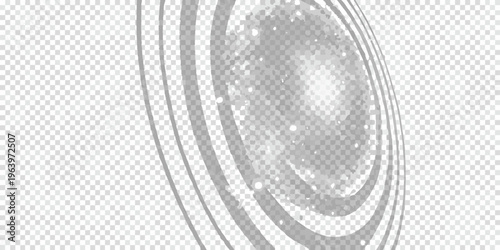 Abstract swirling lines converge towards a bright galactic center