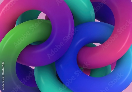Intricate swirls of vibrant balloon knots creating a colorful abstract pattern