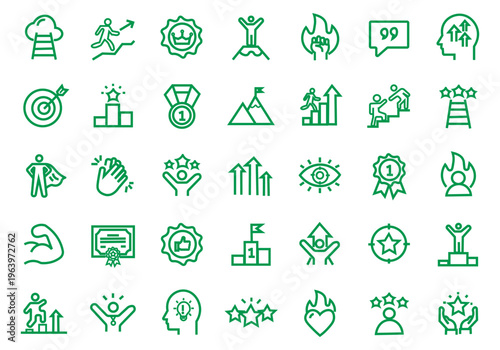 Expert icon set. Editable line icons. Vector illustration.