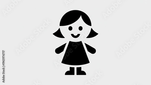 Black and white silhouette of a person swinging on a swing set Vector
