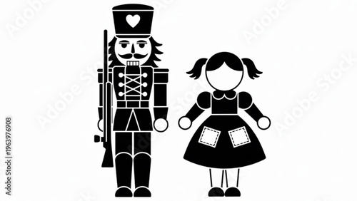 Three cartoon bears standing side by side in a playful pose Vector