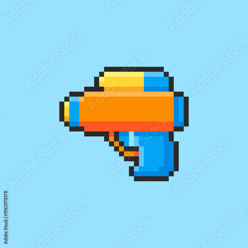 Pixel art Water Gun Toy game asset design