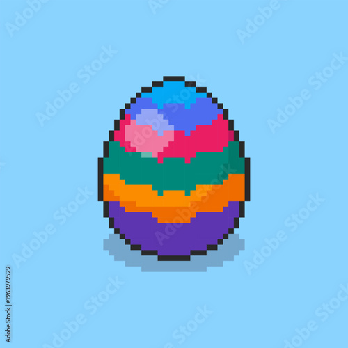 Pixel art Easter Egg game asset design