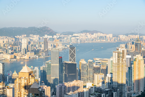 Photography Awesome aerial view of Hong Kong from Victoria Peak