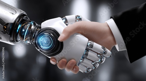 Handshake between human and robotic arm