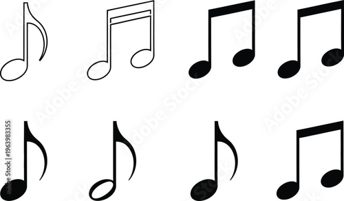 Musical notes on a staff