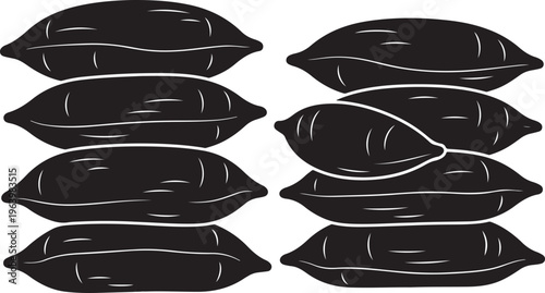 Set of cleaning and household icons, including hands washing, spray bottle, armchair, soap, scrubbing brush, and air vent, outlines on transparent.