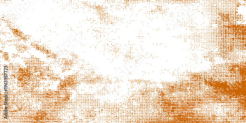 A weathered surface of old rusty metal features a brown grunge pattern and aged iron texture with a rough stained antique finish