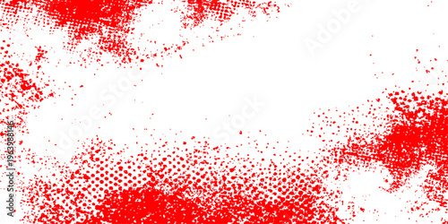 Red grunge texture background with watercolor paint splashes and ink splats creates a festive Christmas illustration design featuring blood red splatter patterns for a vector banner or wallpaper