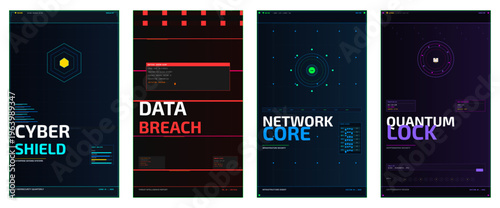 Cybersecurity poster design, digital protection advertisement, network security magazine cover, hacker defense flyer template, encryption brochure visual, data privacy editorial, cyber threat banner