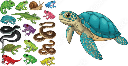 Minimal Flat Breakfast Food Icons Set with Sandwich, Egg, Salad, Coffee, Cake, Juice, and Kitchen Items Isolated on White Background