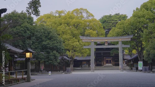 明治神宮 三の鳥居の風景動画