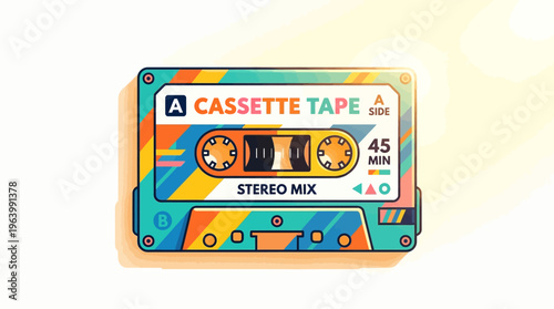Cassette tape stereo mix music.