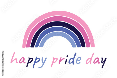 Colorful rainbow shape Omnisexual pride flag Happy pride day LGBTQIA community Pride Month Vector hand drawn doodle for posters, stickers, logo, cards