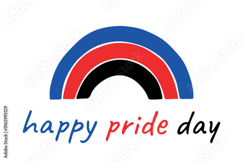 Colorful rainbow shape Polyamory pride flag Happy pride day LGBTQIA community Pride Month Vector hand drawn doodle for posters, stickers, logo, cards