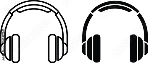 Headphone line drawing