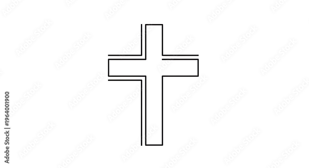 Fototapeta premium Minimalist cross icon