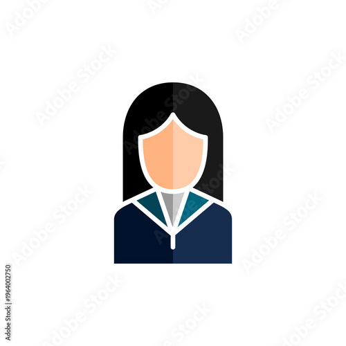 Schoolgirl Icon Student Avatar Symbol
