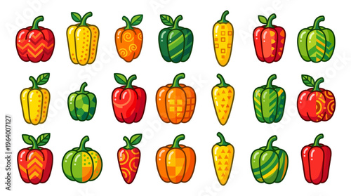 Colorful bell peppers on display.