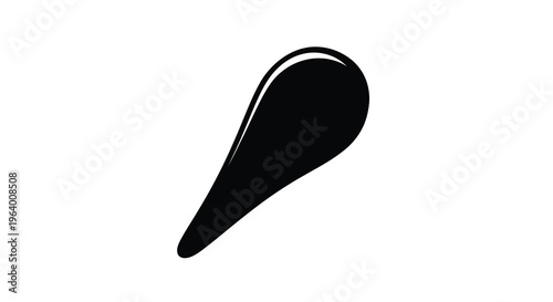 A minimalist depiction of a single dark droplet or organic shape against a stark white background high quality professional detailed modern
