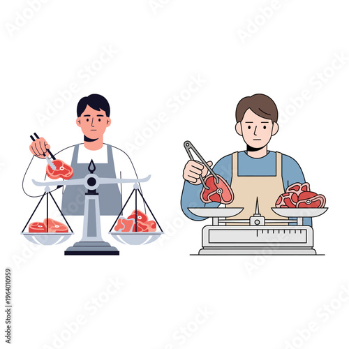 Preparing and Weighing Meat for Charitable Distribution during Eid al-Adha