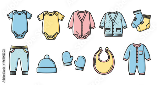 Baby clothes and accessories set 6.