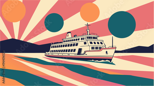 A large white boat sailing on a body of water