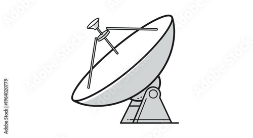 Large satellite dish or radar antenna structure designed for deep space communication and astronomical data reception.