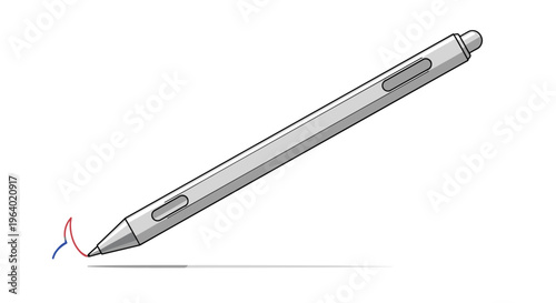 Digital stylus pen or active pen drawing a line on a screen representing digital art and electronic handwriting technology.