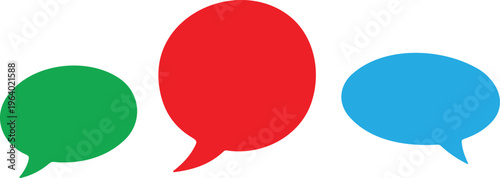 Colorful speech bubbles for dialogue