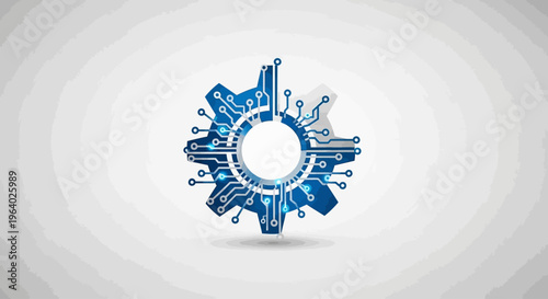 Blue gear with protruding metal parts.