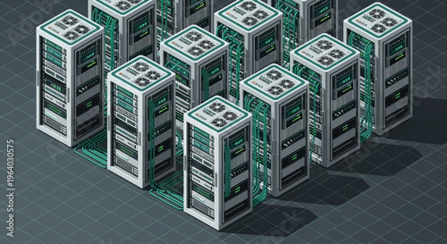 Computer servers in a data center.