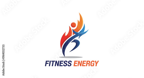 Fitness Energy Logo Design Concept.