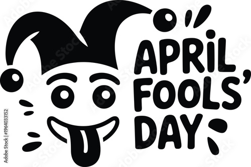 April Fools Day Jester Face With Tongue Out prank joke