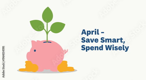 April savings and financial wisdom illustration