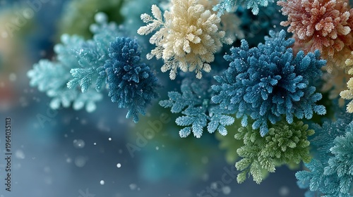 Tactile Frosted Pine Cones with Snowflake Accents – Immersive Winter Composition for Eco-Friendly Wellness and Digital Nature Branding