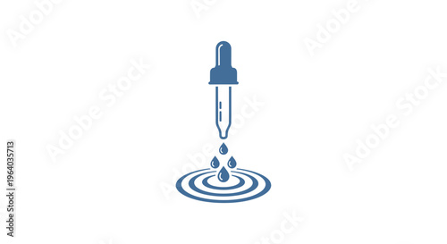A blue dropper dropping water.