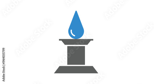 Blue flame on a burner icon.