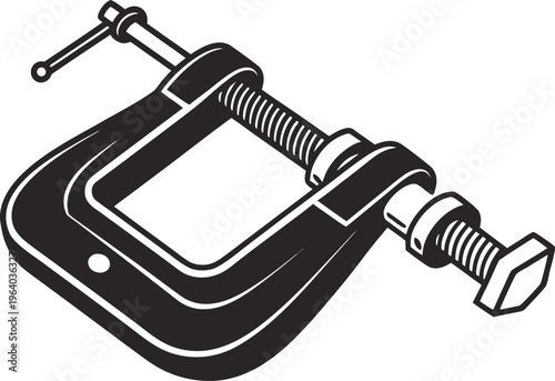 Strong Metal Clamp Holding Object Firmly for Woodworking, Metalworking, and Industrial Fixing Applications