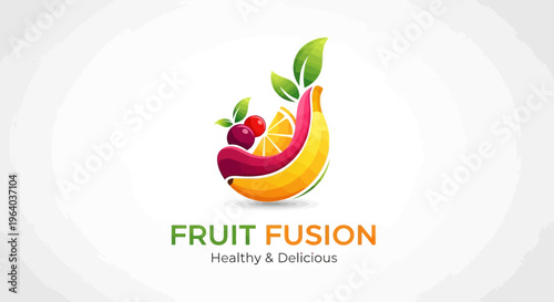 Fruit Fusion Logo Design Concept.