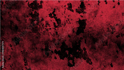 Dark red grunge texture abstract background and black surface detail and moody artistic backdrop and bold design elements.
