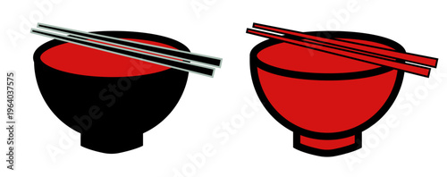 夫婦お椀のベクターイラスト