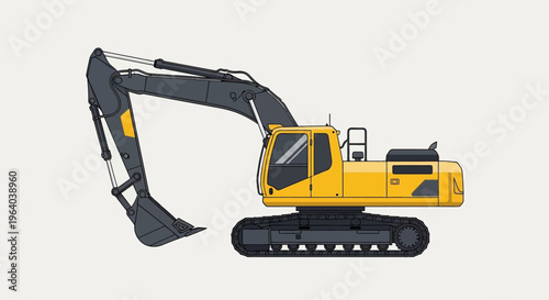 Heavy duty excavator machine equipment.