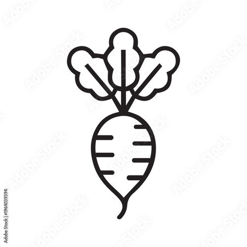 Vector beetroot icon
