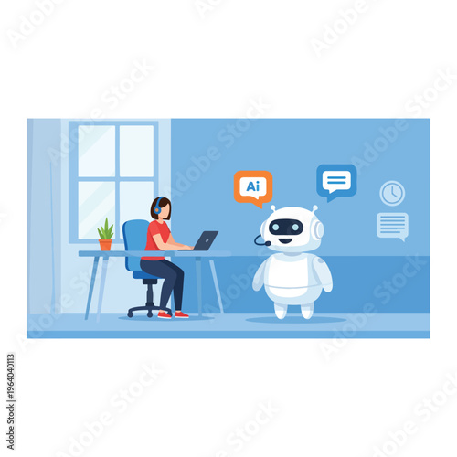 AI chatbot automates customer support delivering fast accurate responses improving satisfaction