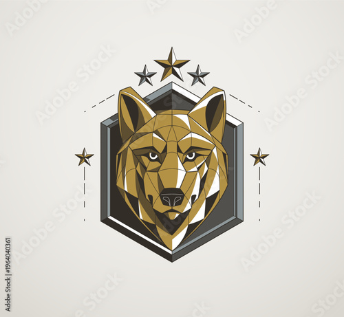 Alpha wolf illustration sym...