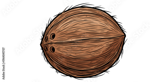 Coconut Shell with Three Eyes.