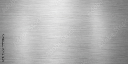 Polished silver brushed metal texture background with a shiny stainless steel surface and industrial grey aluminum plate pattern