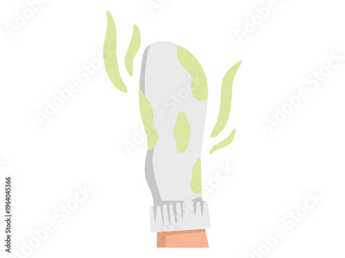 Smelly Bad Odor Sock Illustration
